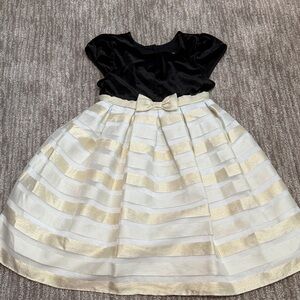 Elegant Black and Gold Kids Dress